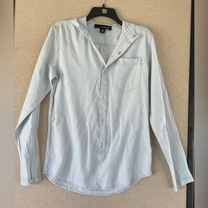 🌾 ⭐️ TREASURE and BOND NWOT Kids’ Hooded Woven Button Up Shirt